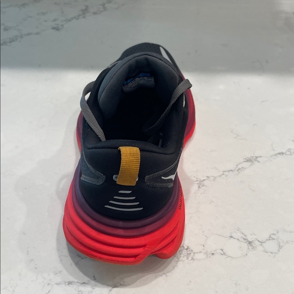 Hoka Black and Red Athletic Shoes - Picture 3 of 16